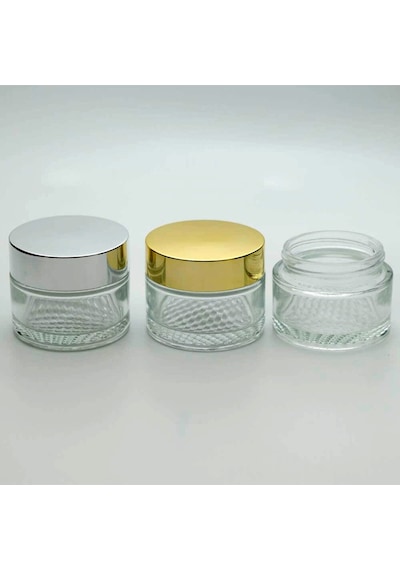 Boş Krem Kavanozu 30 ML 10 Adet Boş Şeffaf Sarı Kapaklı Kutu