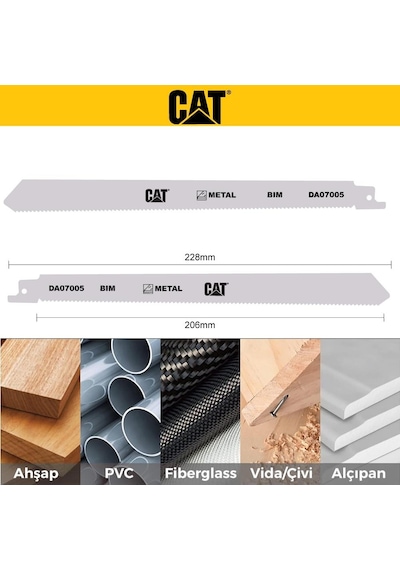 Cat Da07005 228mm 2 Parça Profesyonel Metal/çivili Ahşap Kesme Tilki Kuyruğu Testere Ucu