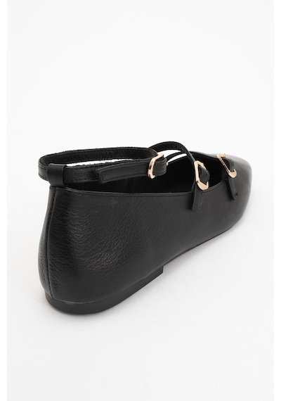 Luvishoes Luvi Shoes Glımmer Siyah Hakiki Deri Bilekten Bağlamalı Küt Burun Kadın Babet Ayakkabı Siyah Luvishoes Luvi Shoes Glımmer Siyah Hakiki Deri Bilekten Bağlamalı Küt Burun Kadın Babet Ayakkabı Siyah