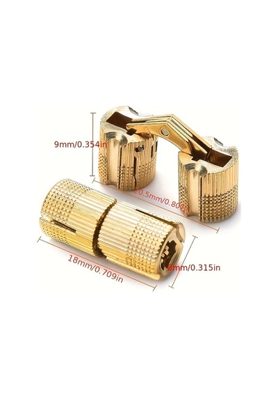 Dashanshop 2 Adet 8mm Gizli Kapı Menteşesi 180 Derece Açılış Dayanıklı Endüstriyel 8mm