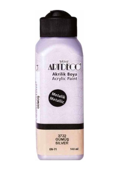 Artdeco Metalik Akrilik Boya 140 Ml Gümüş