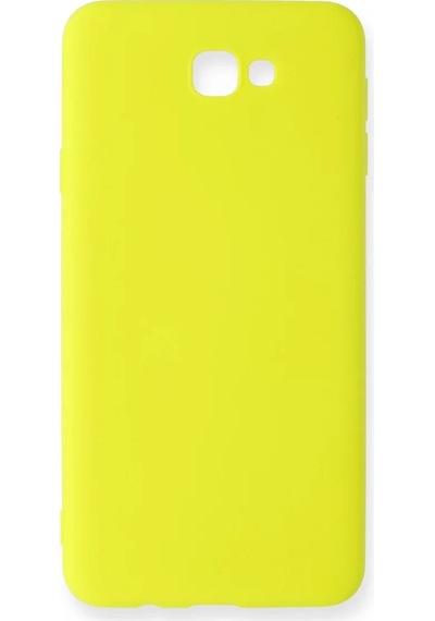 Newface Samsung Galaxy J7 Prime Kılıf Nano İçi Kadife Silikon - Sarı