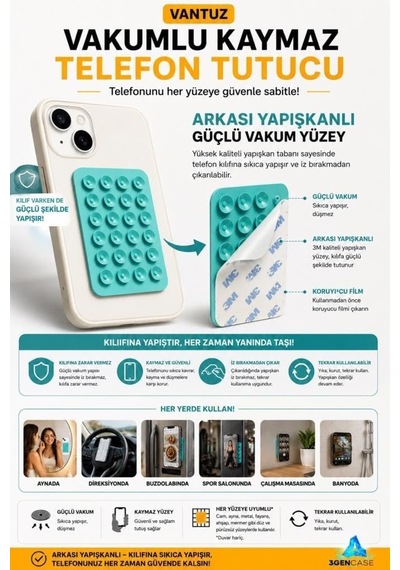 Cep Telefonu Tutucu Vantuzlu Vakumlu Kaymaz Tüm Telefonlar İle Uyumlu Yapışkanlı Telefon Tutucu Sarı Diğer