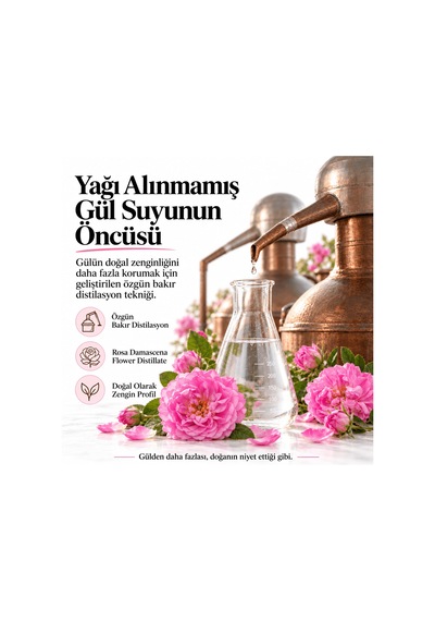 Akita Doğal Yağı Alınmamış Gül Suyu 3 x 250 ML