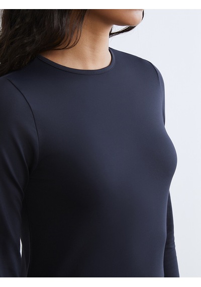 Lcw Modest Siyah Bisiklet Yaka Kadın Body
