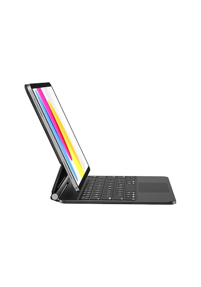 Apple Uyumlu iPad  Pro 11inç M4 2024 1/2/3/4.nesil Klavyeli Kılıf Magic Keyboard Touchpad Aydınlatmalı Klavye Kılıf