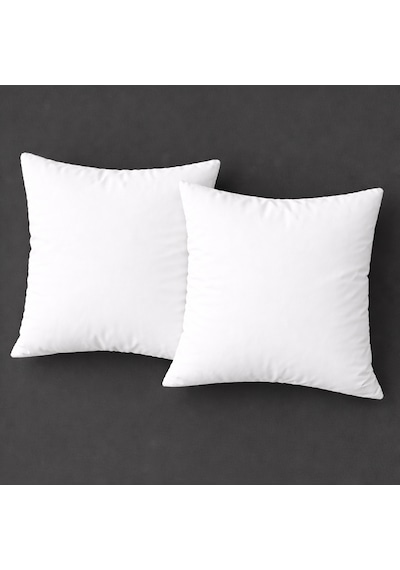 Tela Kumaş 2’li Dekoratif Beyaz Renk Kırlent İçi Dolgu Yastığı 45 x 45 CM 380 GR