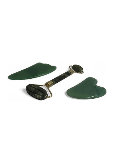 Yeşim Tırtıklı Roller Ve Yeşim Gua Sha Masaj Taşı Premium Set 24772428