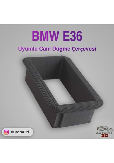 Autopit 3d Bmw E36 Uyumlu Cam Düğme Çerçevesi Bmw E36
