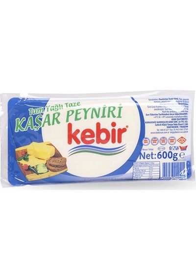 Kebir Taze Kaşar 600 G - Tam Yağlı Ve %100 Doğal Geleneksel Lezzet