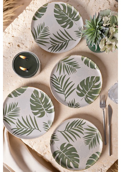 Keramika Forest Nordic Pasta Tabağı 22 Cm 4 Adet 22728 Çok Renkli