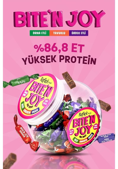 Plus Bite'n Joy Dana Etli, Tavuklu Ve Ördek Etli Köpek Ödül Maması 250 Gram