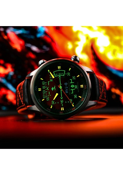 Avı-8 Hawker Harrier Hud Av-4117-03 Otomatik Erkek Kol Saati Gri
