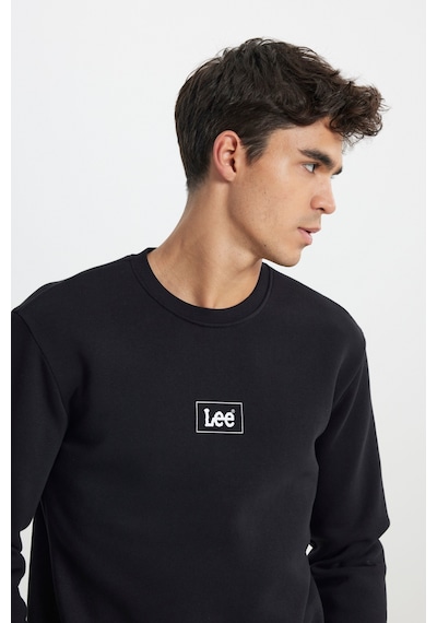 Lee Regular Fit Normal Kesim Bisiklet Yaka İçi Polarlı Siyah Sweatshirt L212299001 Siyah