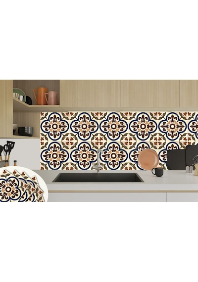 Tink Kendinden Yapışkanlı Renkli Fas05 Desenli Pvc Karo 30x30 Cm