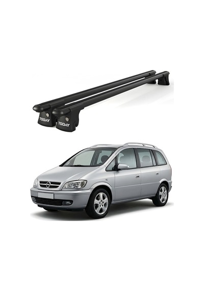 Trio-ı Opel Zafira 1998-2002 Uyumlu Siyah Kilitli Ara Atkı 120cm Port Bagaj Tavan Barı