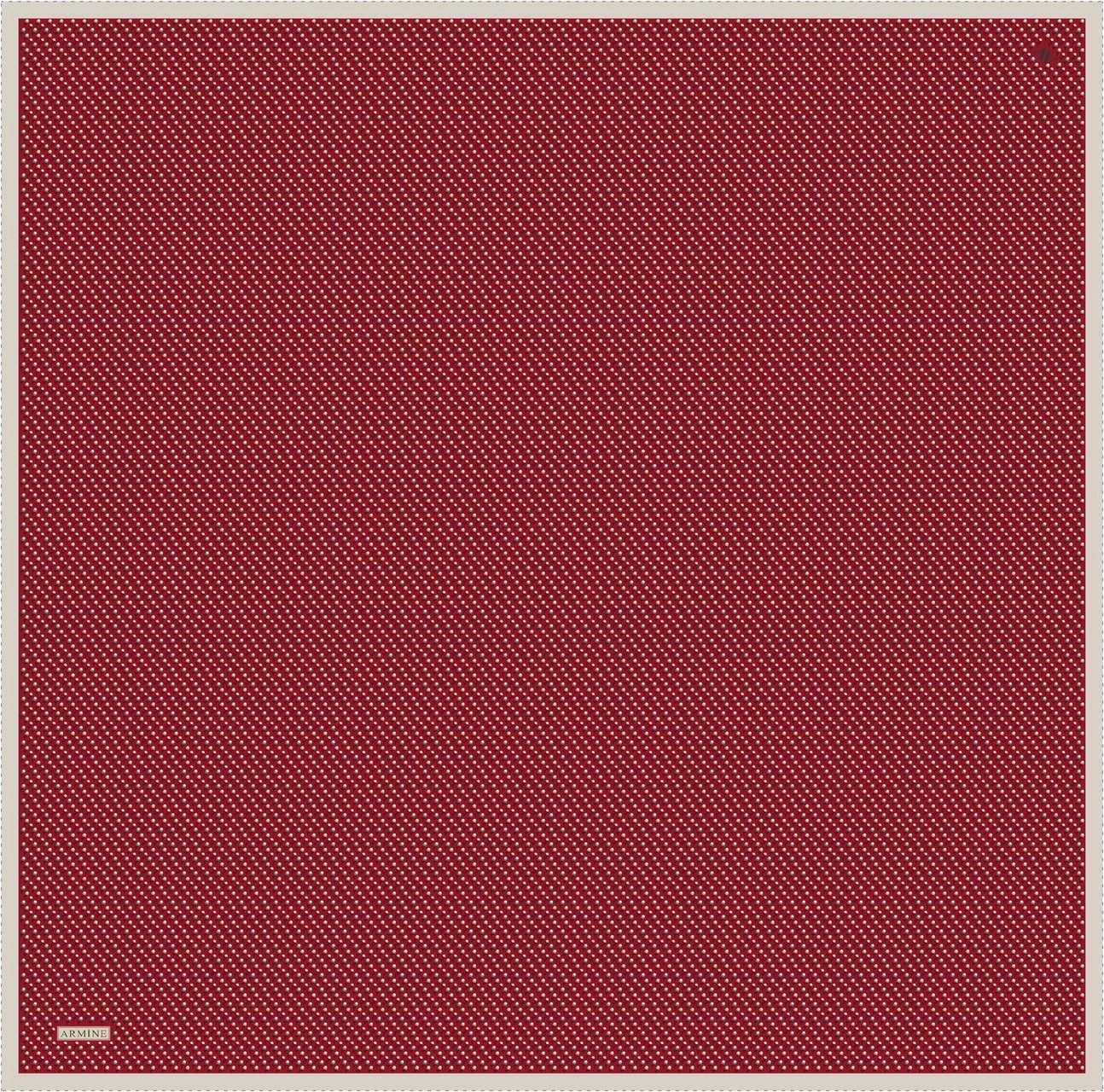 Armine Çiçek Desenli Saf İpek Twill Eşarp 9307d 36 Kırmızı