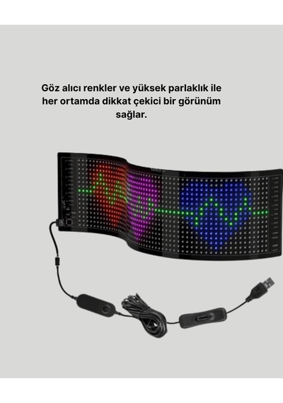 Pixel Rgb Led Panel Gece Kullanımına Uygun Estetik Atmosfer Işığı Çok Renkli