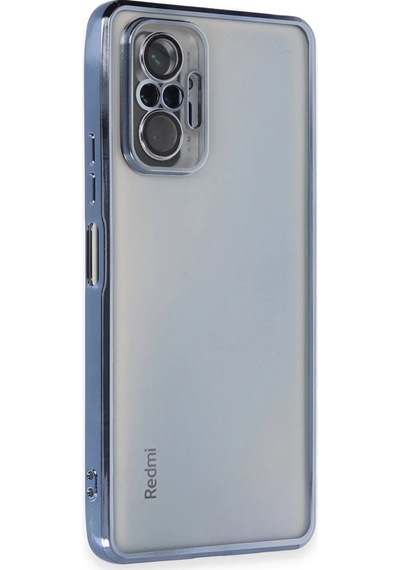 Xiaomi Redmi Note 10 Pro Kılıf Razer Lensli Silikon - Açık Mavi