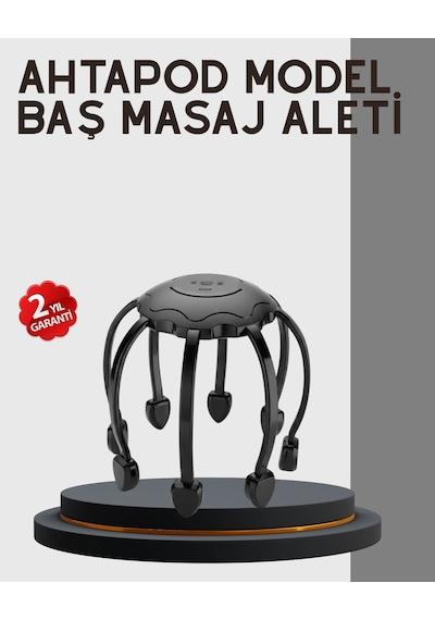 Çok Noktalı Elektrikli Kafa Masaj Cihazı 3 Modlu Masaj Açık Lacivert