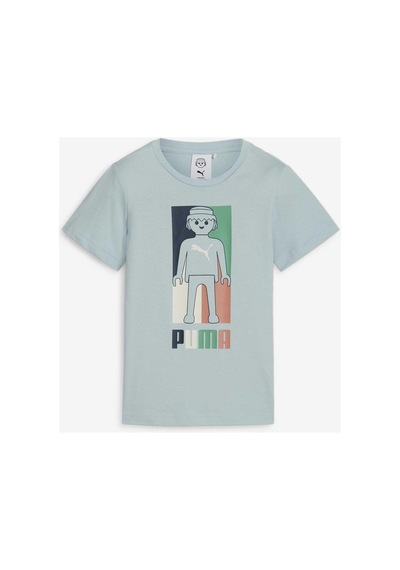 Puma X Playmobil Çocuk Tişört Mavi Mavi