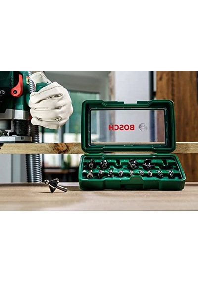 Professional Accessories 15 Parça Freze Seti Ahşap, Frezeler İçin 8 Mm Şaftlı Aksesuar