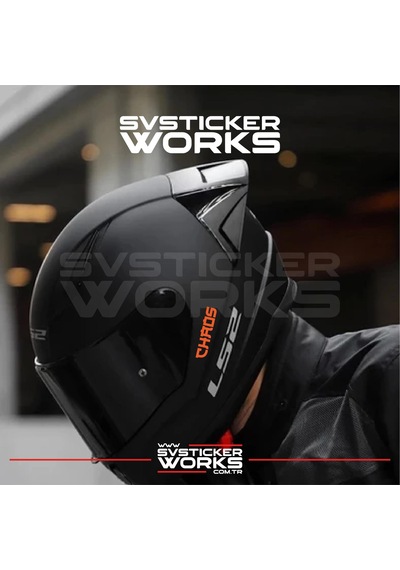 Chaos Vizör Sticker Kask Vizör Sticker Tüm Kasklar Uyumlu 1 Adet Turuncu