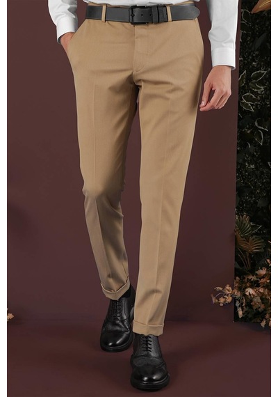 Efor P 1137 Slim Fit Taba Klasik Pantolon Taba