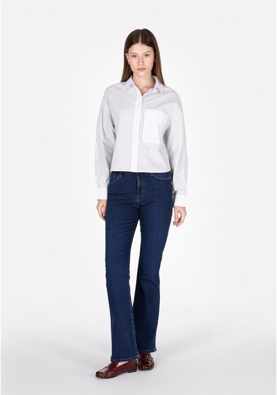 Colin's Colins Regular Fit Shirt Neck Çizgili Kadın Mavi Uzun Kol Gömlek Cl1073302 Q1.v1 Ble Mavi Colin's Colins Regular Fit Shirt Neck Çizgili Kadın Mavi Uzun Kol Gömlek Cl1073302 Q1.v1 Ble Mavi