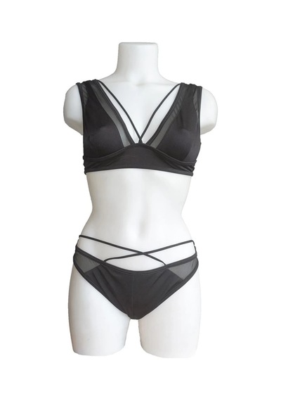 Alfa Aksesuar 03 Kom Wendy Brazilian Bikini Siyah