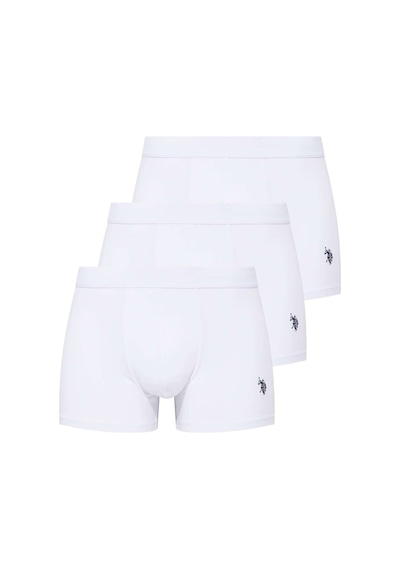 U.S. Polo Assn. U S Polo Assn Erkek Beyaz 3 Lü Boxer 2488 Beyaz