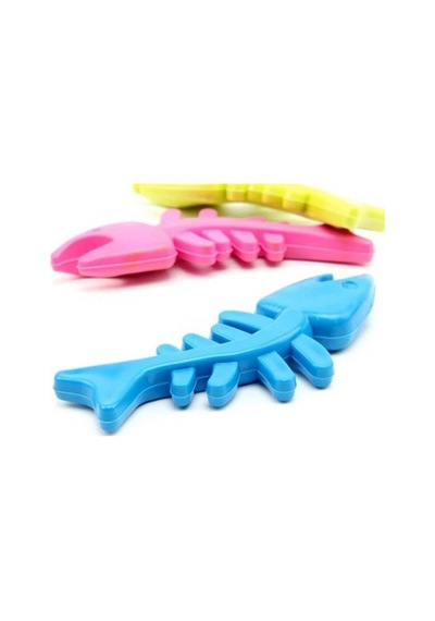 Kedi Oyuncağı Balık Kemiği İskelet Şekilli Plastik Renkli