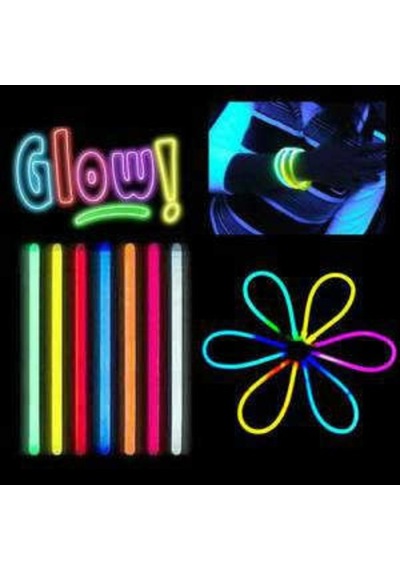 50 Adet Işıklı Bileklik Fosforlu Çubuk Glow Stick Işıklı Çubuk