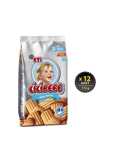 Eti Cicibebe 6+ Ay Bebek Bisküvisi 12 x 172 G