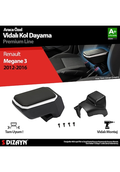 Life Renault Megane 3 Abs Vidalı Kol Dayama Kolçak Gri 2012-2016 A+kalite
