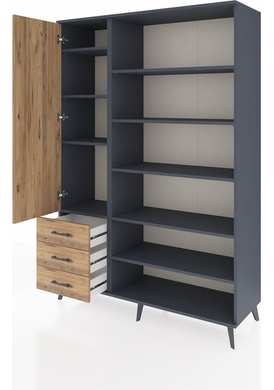 Hyperion Dolap 9 Raflı 3 Çekmeceli 3 Kapaklı 132x44x195 Antrasit-çam/çam Atlas Çam/atlas Çam Hyperion Dolap 9 Raflı 3 Çekmeceli 3 Kapaklı 132x44x195 Antrasit-çam/çam Atlas Çam/atlas Çam