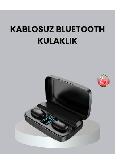 Tws A10s Bluetooth 5.0 Kulaklık Powerbank Şarj Kutulu Semeglbl - 78 Mini Tasarım siyah