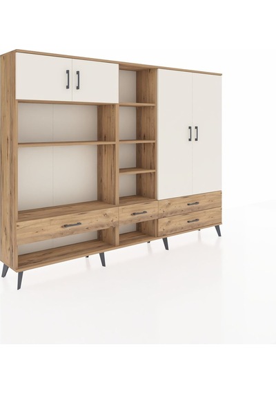 Arges Dolap 12 Raflı 4 Çekmeceli 4 Kapaklı 220x30x163 Çam-aytaşı/çam Aytası/atlas Çam - Atlas Çam Arges Dolap 12 Raflı 4 Çekmeceli 4 Kapaklı 220x30x163 Çam-aytaşı/çam Aytası/atlas Çam - Atlas Çam