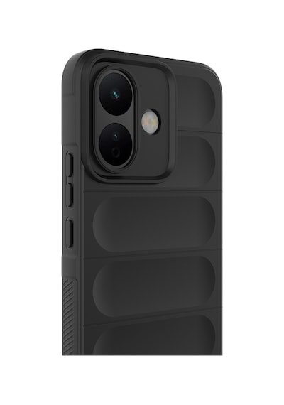 Redmi Note 17 Pro Kılıf Esnek Tpu Oyuklu Arka Yüzey Tasarımlı Etnik Silikon Kapak Siyah