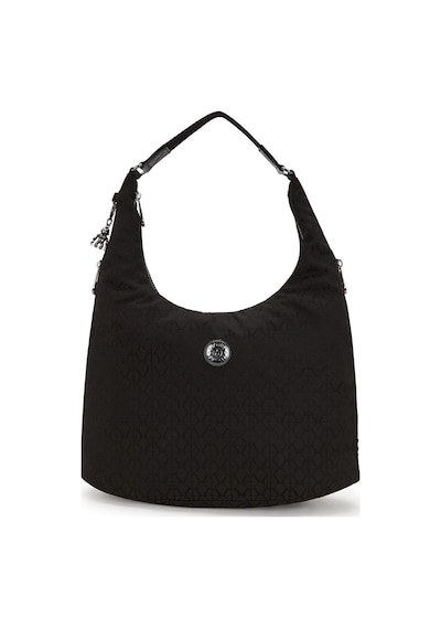 Kıplıng Eanna Zip Orta Boy Omuz Çantası Siyah Black Sıgnature Jq Siyah