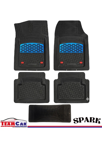 Spark Safir 4d Havuzlu Paspas Siyah Krom Mavi