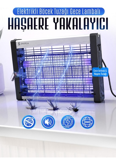 Led Sivrisinek Öldürücü Lamba Elektrikli Böcek Tuzağı Gece Lambalı Haşere Yakalayıcı