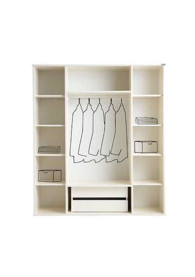 Pema Home Peri %100 Mdf Membran 4 Kapaklı Dolap Gardırop Aynasız Beyaz
