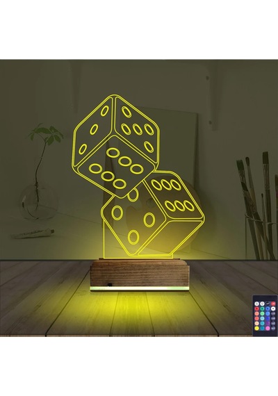 Luvivia Zar Şans 3d Lamba - Masa Gece Lambası Şeffaf