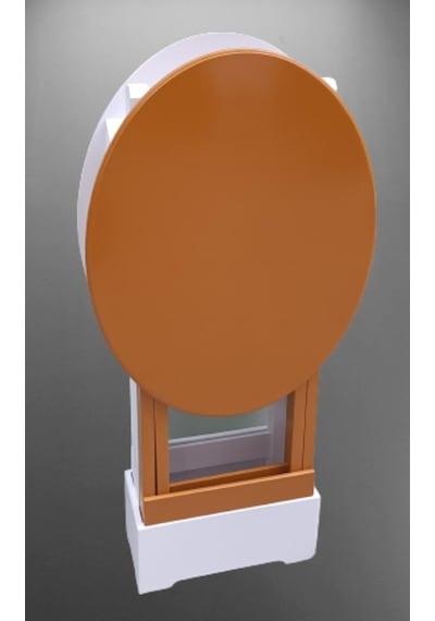 Çanta Zigon Sehpa Oval Model İkili Takım Ahşap Mdf Hardal Ve Beyaz Renk Uyumu El Yapımı