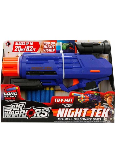 Buzzbee Air Warriors Night Tek Silah 57202 Mavi