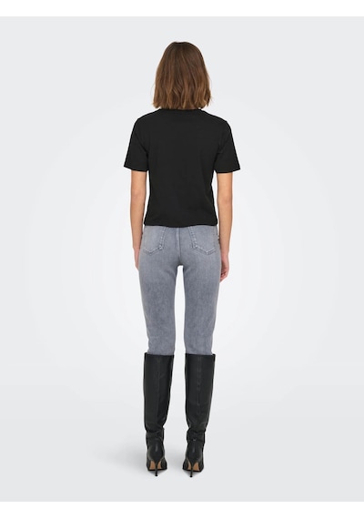 Only Jdyrex S/s Top Jrs Siyah Kadın T-shirt 15344612 Siyah