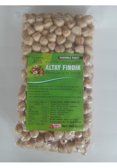Altay Fındık Giresun Kalite Yağlı Fındık Yeni Sezon 500 G
