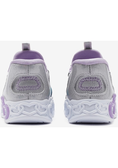 Skechers İnfinite Heart Lights Küçük Kız Çocuk Gri Işıklı Spor Ayakkabı 303755n Smlt Gri