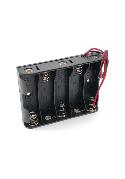 5'li 1,5v Aa Kalem Pil Kutusu Yuvası 5x1,5v Kablolu Batarya Pil Tutucu